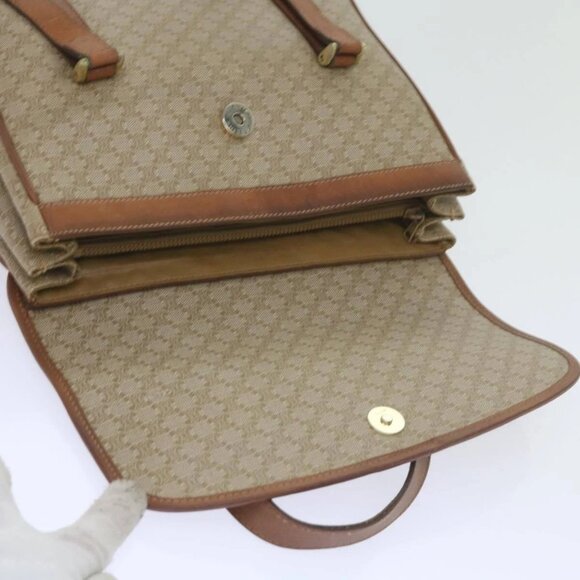 CELINE Macadam Canvas Shoulder Bag Beige Auth - Picture 8 of 16